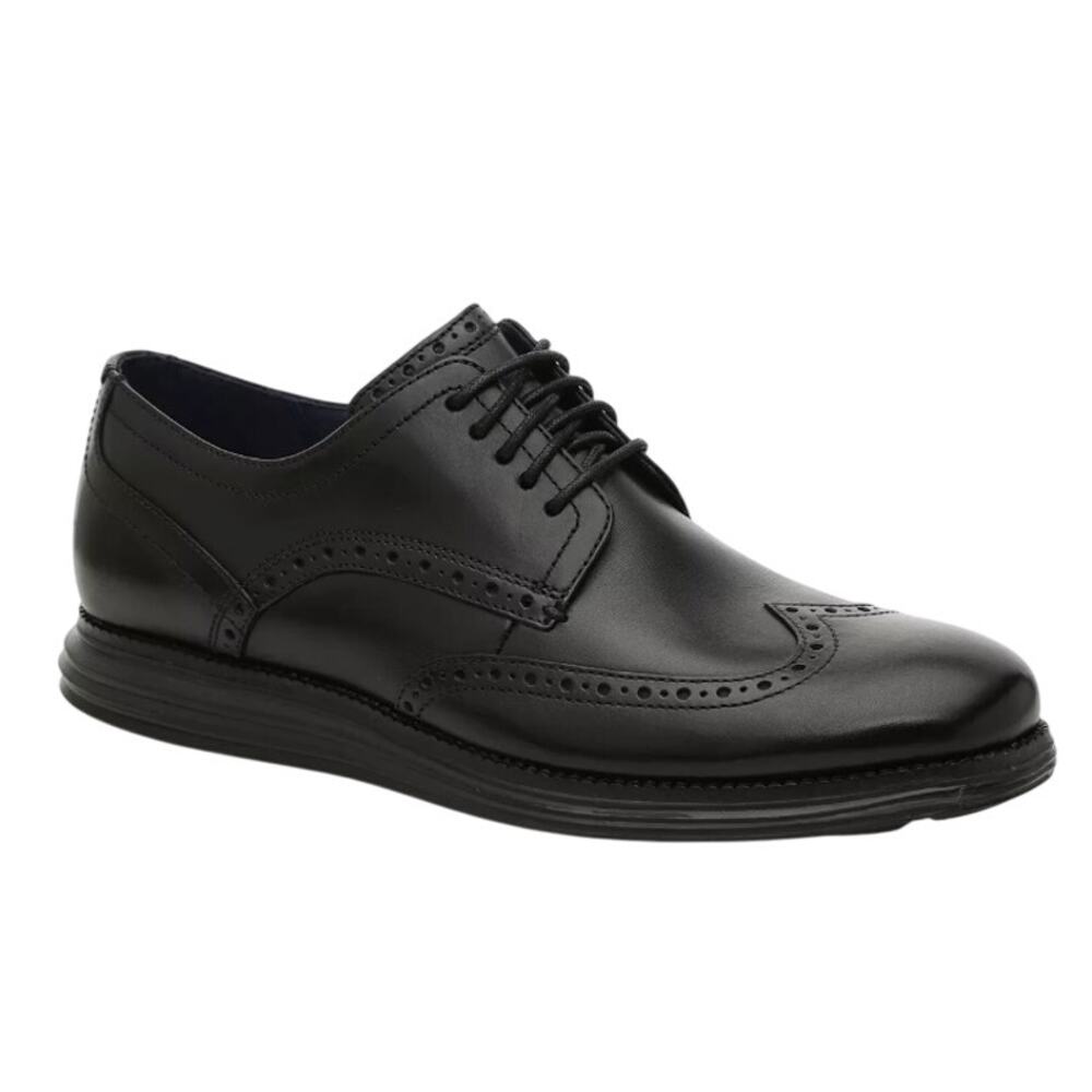 Cole Haan Mens Original Grand Wing Tip Oxford Shoes SIZE 11 M Black Leather NWOB